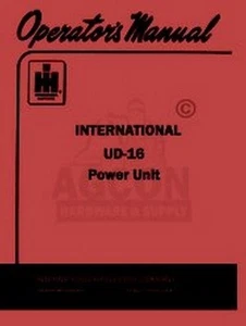 Manual del operador de la unidad de potencia INTERNATIONAL UD-16 UD16 - Imagen 1 de 3