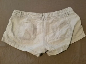 Womens American Eagle Outfitters Linen Shorts 2 Khaki Chino - Picture 1 of 5