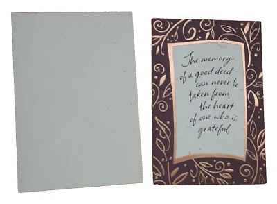 Tarjeta de agradecimiento/pensando en ti sello tarjeta de felicitación en blanco sobre interior Foto 1 de 4