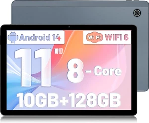 Lville Tablet 11 Zoll (2024), Android 14 Tablet PC Octa-Core, 5G WiFi, Bluetooth