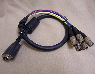 Liberty Wire & Cable LWC E-VGAM-5BNCF .5, 1 or 2 ft Male VGA to Female BNC RGBHV - Image 1 of 4