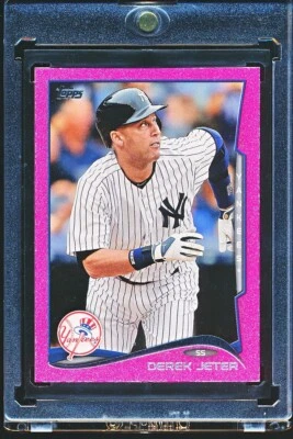 DEREK JETER 2014 TOPPS MINI #200 PINK PARALLEL #'D 17/25 (YANKEES) - Image 1 of 2