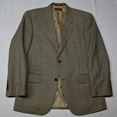 Blazer Abrigo Deportivo Vitale Barberis Canonico 40S Dorado Glenn Check Lana Foto 1 de 4
