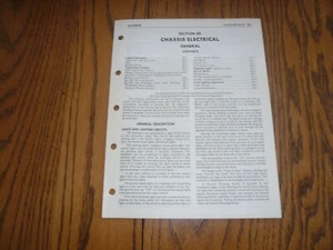 1984 Chevy Caprice Impala Monte Carlo El Camino Service Pages Chassis Electrical - Picture 1 of 6