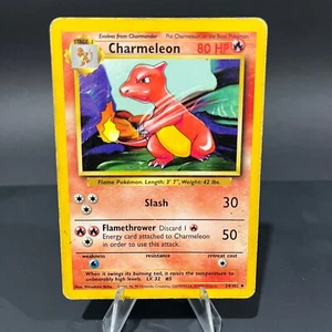 Pokemon Card Charmeleon 80HP 24/102 Base Set WOTC LP - Imagen 1 de 4