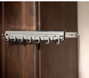 Sidelines premier swivel belt rack, satin nickel - Picture 1 of 7