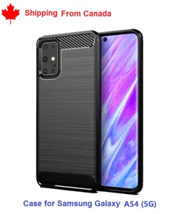 Pour Samsung Galaxy A54(5G) - Coque TPU souple antichoc en fibre de carbone - Photo 1 sur 3