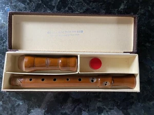 Johannes Adler Soprano-C 25-Year Pearwood Baroque Fingering Recorder Model #1820 - Picture 1 of 8