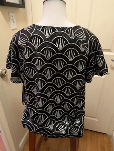 Tahari Artur Levine schwarze Quinn Pailletten Bluse, neu mit Etikett, Small - Bild 1 von 8