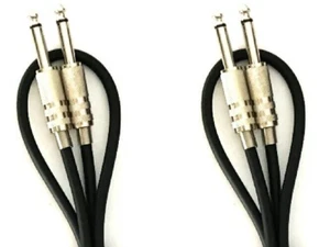 (2) Pro Audio 12ft 1/4 inch 6.35mm Patch Cable Cord Guitar Bass Pedal Lead Wires - Picture 1 of 4