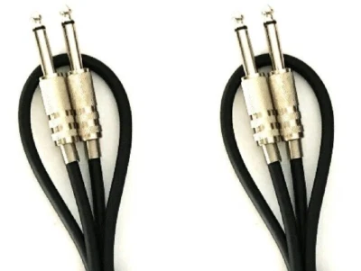 (2) Pro Audio 3ft 1/4 inch 6.35mm Patch Cable Cord Guitar Bass Pedal Lead Wires - Image 1 of 4
