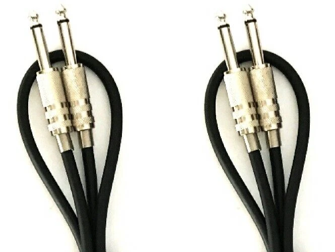 (2) Pro Audio 3ft 1/4 inch 6.35mm Patch Cable Cord Guitar Bass Pedal Lead Wires - Image 1 of 4