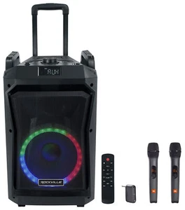 Rockville RockNGo 800 10" Rechargeable Speaker w/Bluetooth+(2) JBL Wireless Mics - Picture 1 of 12
