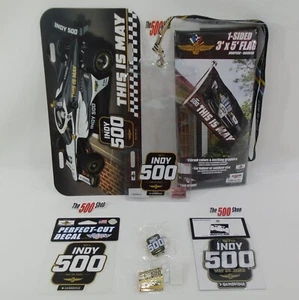 2023 Indy 500 Fan Pack Event Car Mount Pin Patch Flag Decal Lanyard Holder Plate - Picture 1 of 1
