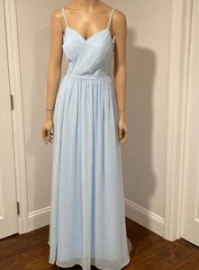 Azazie Cora Bridesmaid Dress Sky Blue Size A6 New With Tags - Picture 1 of 9