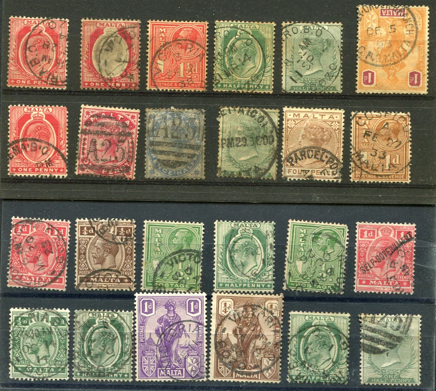 MALTA (23538): POSTMARKS/CANCELS/QV stamps - Image 1 of 1