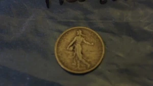 1910 France One silver Franc - Picture 1 of 5