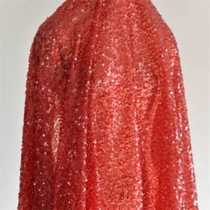 Pink Sequin Fabric DIY Costume Clothes Wedding Dress Width 51" By the Half Yard - Picture 1 of 14