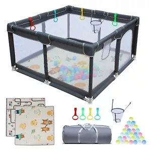 47"×47" Baby Playard Cloth Playpen Removable Enclosures for Children and Pets - Picture 1 of 7