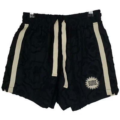 Phoenix Suns Mitchell & Ness NBA Womens Medium Shorts Jacquard Black Cream New - Image 1 of 4