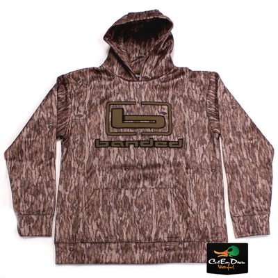 BANDED b LOGO HOODIE HOODED SWEATSHIRT BOTTOMLAND CAMO W/ OLIVE LOGO 3XL - Image 1 of 2