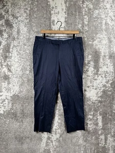 Ermenegildo Zegna Dress Pants 50R Mens Blue Navy Slim Cotton - Picture 1 of 10