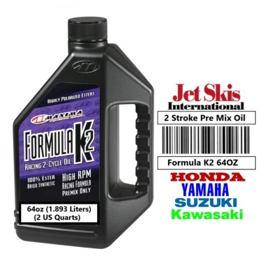  Maxima Formula K2 100% Ester Racing Oil 64 oz Two 2 Stroke Pre Mix FAST SHIP!!! - Image 1 of 4