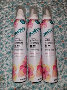 (3) Batiste Waterless Cleansing Foam Cleanse & Smooth Hibiscus Root 3.6 oz Lot - Picture 1 of 4