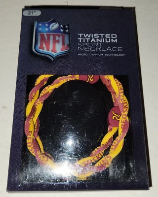 Washington Redskins Twist  21"  Titanium Sport Necklace - Image 1 of 2