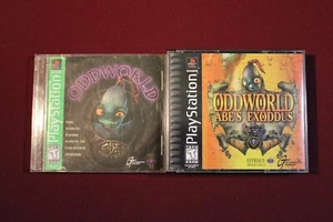 Oddworld & Oddworld: Abe's Exoddus PlayStation 1 Used Games - Picture 1 of 4