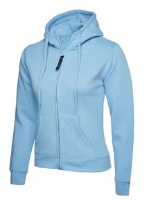 Uneek - Sweatshirt Berzip Penuh Berhood Wanita Klasik - 50% Poliester 50% Kapas - Picture 1 of 1
