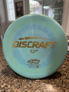 Discraft Swirly ESP Zone 173g GreenBlue/ Gold Foil Used - Picture 1 of 3