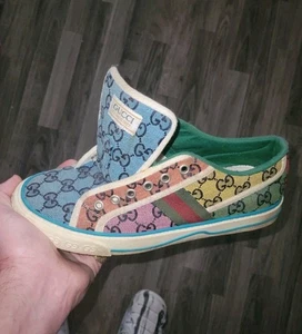 Gucci Damen Tennis 1977 Multicolor GG Canvas Web Detail Sneaker IT US 10 - Bild 1 von 24