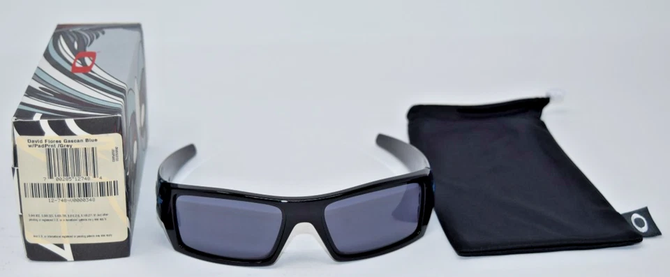 USADO Oakley Gascan David Flores Azul con Estampado de Almohadilla con Lente Gris 12-748 Foto 1 de 4