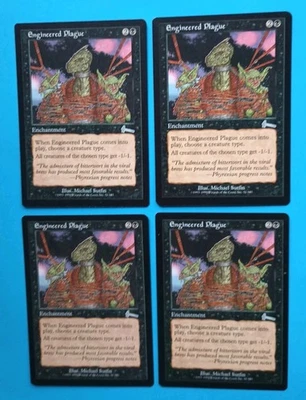 Magic the Gathering MTG Urza's Legacy ENGINEERED PLAGUE  X 4  LP/EX  U 1999! - Image 1 of 4