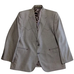 Circle S Men’s Brown Western Blazer Sport Coat Size 50 Regular Rodeo Cowboy Wool - Picture 1 of 15