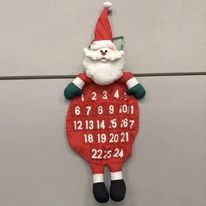 Vintage House Of Lloyd 24 Days Santa Advent Calendar Hanging 1993 Plush 37x18in - Picture 1 of 3