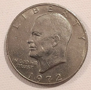 1972 Eisenhower Rare Silver Dollar US No Mint Mark Silver Clad Flying Eagle  - Picture 1 of 13