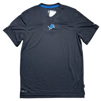 Рубашка Nike Detroit Lions Coaches Sideline черная Dri-Fit PE, размер Lrg CW8871-010 - Изображение 1 из 4