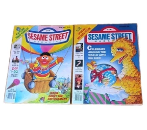 ORIGINAL Vintage April & December 1991 Sesame Street Magazines Big Bird & Ernie - Picture 1 of 9