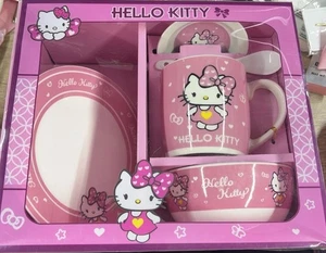 Sanrio Hello Kitty Dishware Set Bowl Plate Cup Spoon - Picture 1 of 5