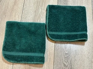 Vintage Royal Velvet Fieldcrest Green Washcloths Cotton 13"x13" 100% Cotton USA - Picture 1 of 7