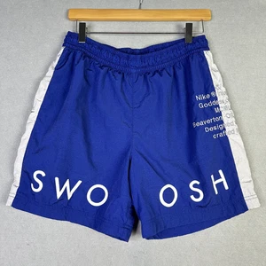 Nike Sportswear Swoosh Side Embroidered Woven Sports Shorts Blue Size M - Picture 1 of 7