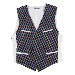 ISSEY MIYAKEMEN Diagonal Stripe Switching Gilet Vest Size M(K-135888) - Picture 1 of 12
