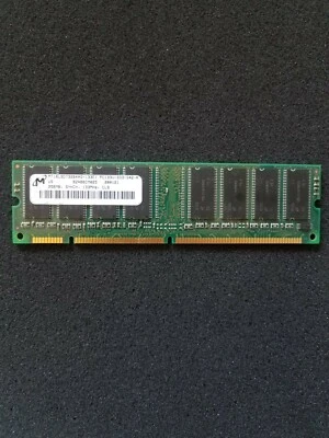 Micron 256MB , PC-133U , SDRAM , 168 pin , Model # MT16LSDT3264AG-133E1 - Image 1 of 3
