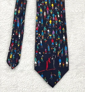 Created Expressly For CHILDREN'S CHARITIES FOUNDATION 100% Silk Mens Necktie USA - Picture 1 of 5