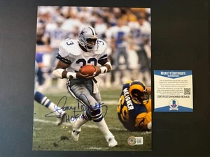 Tony Dorsett Raro! foto autografata firmata Cowboys HOF 8x10 Beckett BAS coa - Foto 1 di 1