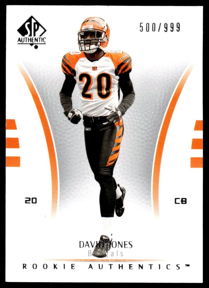 2007 SP Authentic David Jones Rookie 500/999 Cincinnati Bengals #188 R26 - Image 1 of 2