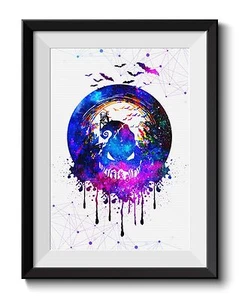 Uhomate Jack and Sally Nightmare Before Christmas Print Nursery Wall Decor C027 - Picture 1 of 2
