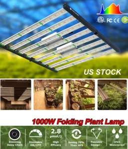 1000W LED Commercial Grow Lights Foldable Full Spectrum Indoor Plant Veg Flower - Picture 1 of 11